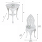 IVORY MEDALLION METAL BISTRO SET