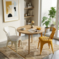 COLORFUL METAL DINING ARMCHAIR WITH PADDED SEAT & CHANNELLED BACK