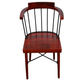 INDUSTRIAL SPINDLE BACK WOODEN AND METAL DINING CHAIR