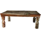TRADITIONAL WOODEN DINING TABLE WITH HAND-TURNED LEGS