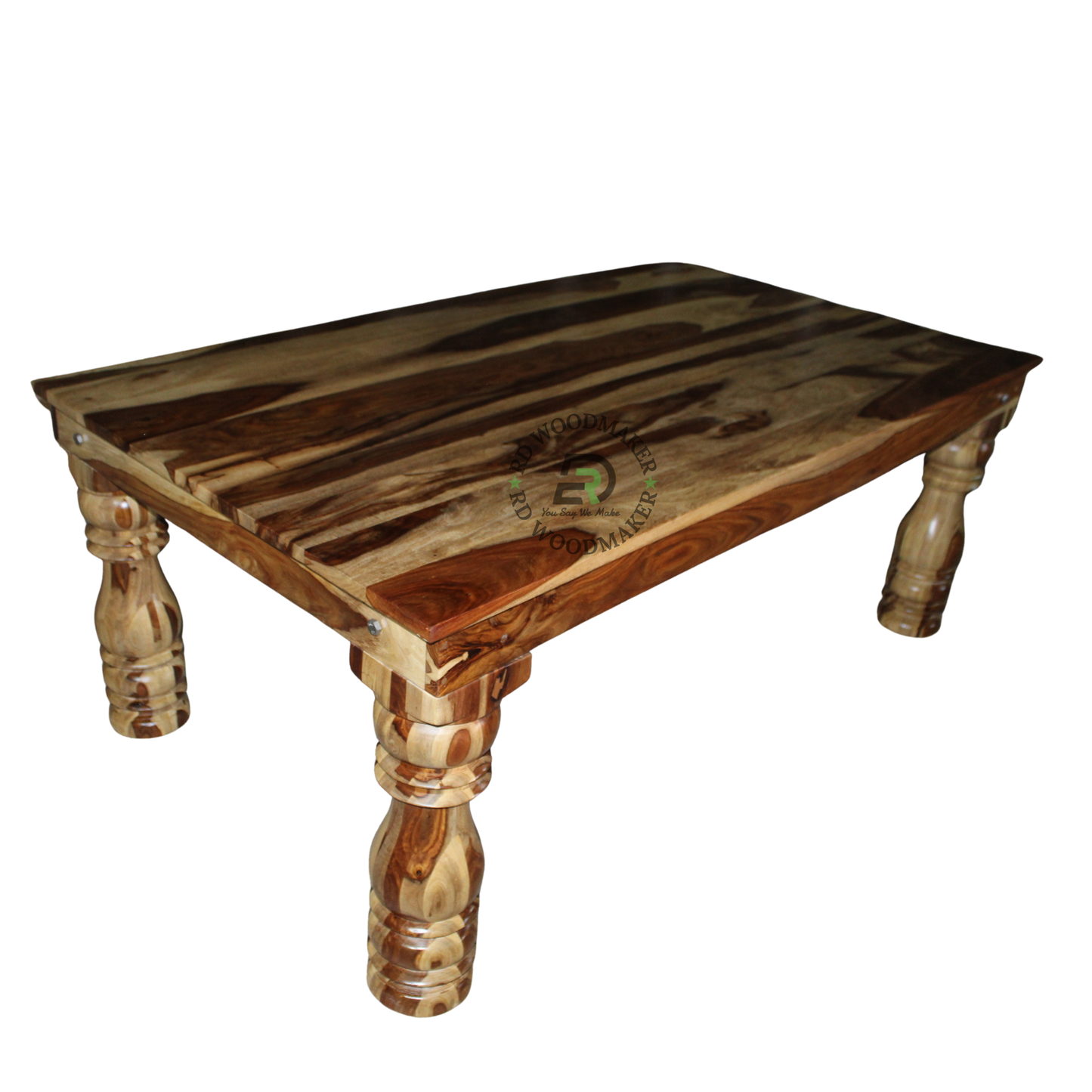 TRADITIONAL WOODEN DINING TABLE WITH HAND-TURNED LEGS