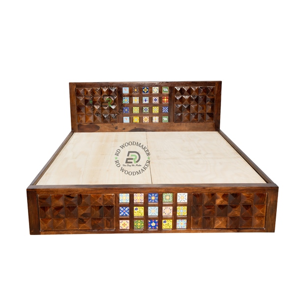 HERITAGE MOSAIC SOLID WOOD BED