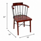 INDUSTRIAL SPINDLE BACK WOODEN AND METAL DINING CHAIR