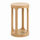 ELIO ROUND OPEN-FRAME SOLID WOOD MINI STOOL