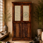 HERITAGE CANE SOLID WOOD 2 DOOR WARDROBE WITH HANDCARVED PANEL