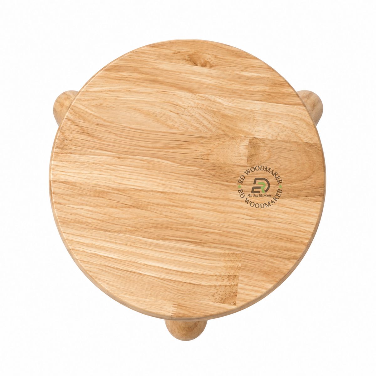 ELIO ROUND OPEN-FRAME SOLID WOOD MINI STOOL