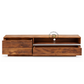 EVORA SOLID WOOD TV UNIT WITH OPEN MEDIA SHELF & CONCEALED STORAGE