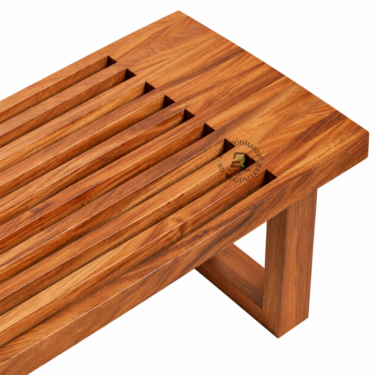 ARVEN SLATTED SOLID WOOD BENCH