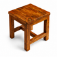 PREMIUM SOLID WOOD COMPACT SQUARE STOOL WITH FOOTREST SUPPORT