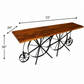 VINTAGE BICYCLE WHEEL WOODEN CONSOLE TABLE