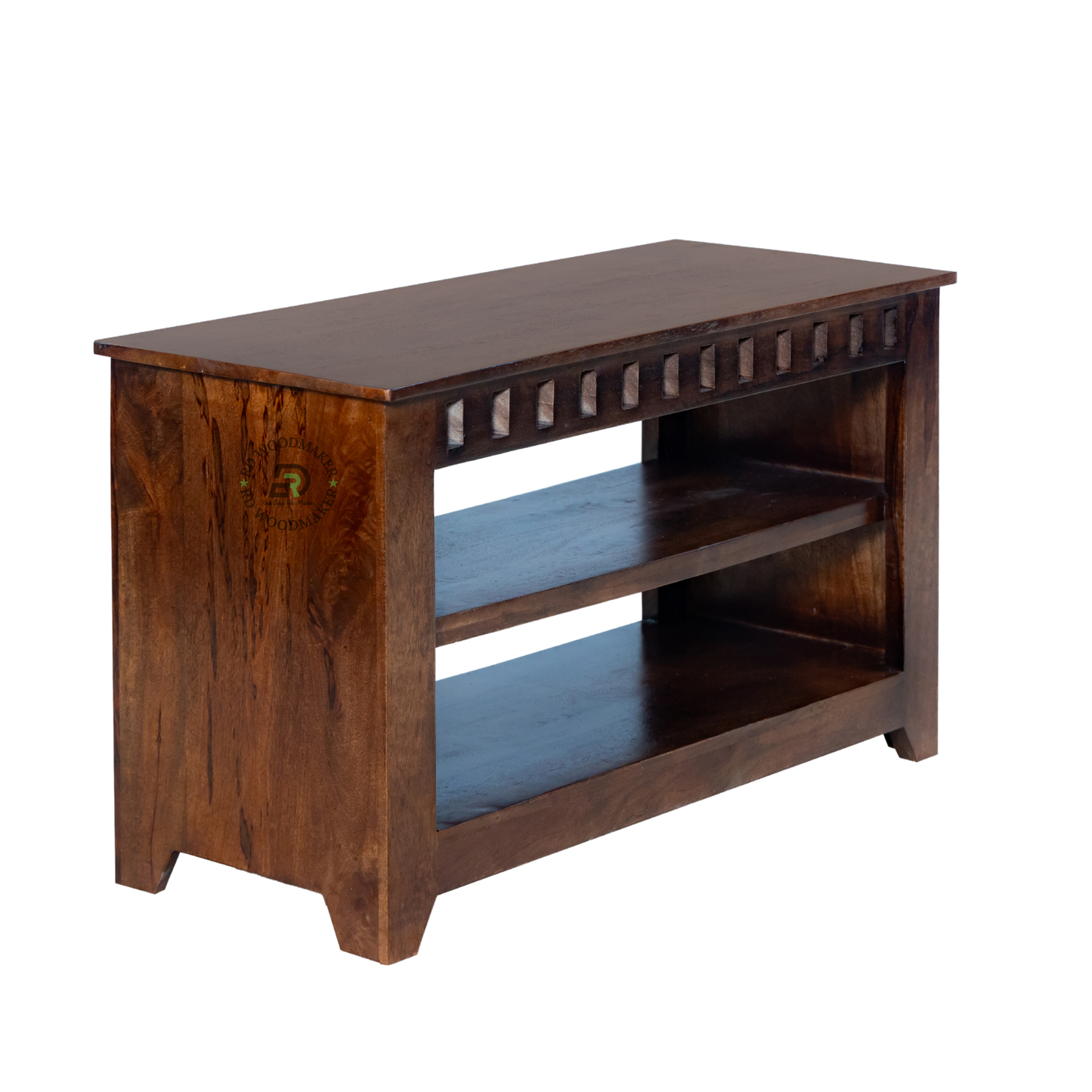 CLASSIC OPEN SHELF SOLID WOOD SIDEBOARD