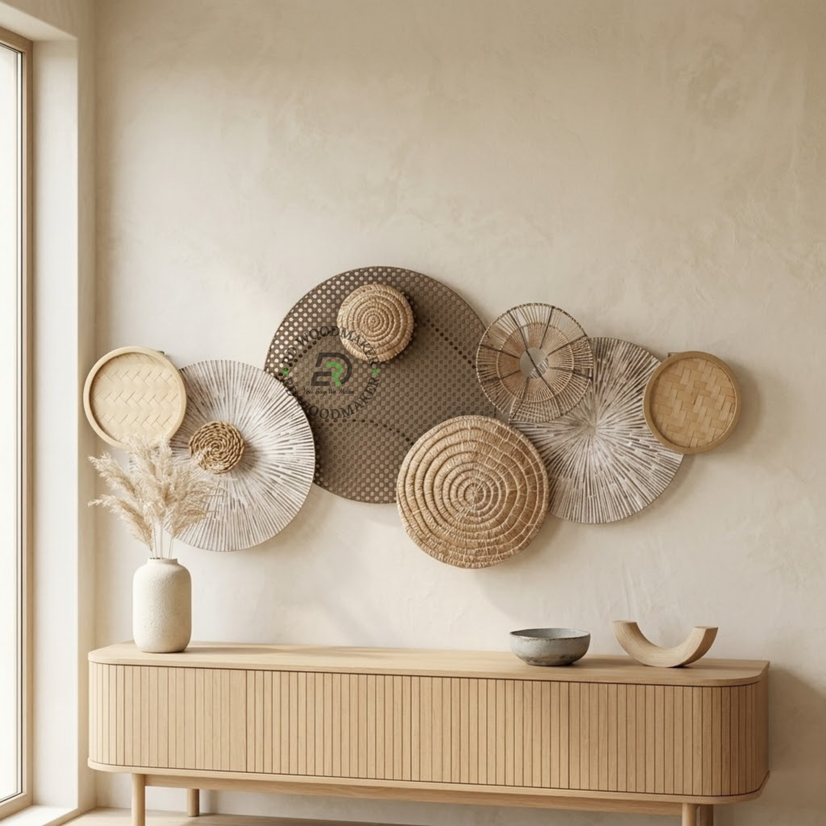 AURA WOVEN CIRCLE WALL ART