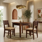 RAJASTHAN CARVED WOOD DINING TABLE & CHAIR SET