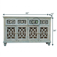 DISTRESSED BLUE WOODEN FOUR-DOOR SIDEBOARD