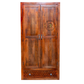 MODERN SOLID WOOD 2 DOOR WARDROBE WITH JALI DRAWER
