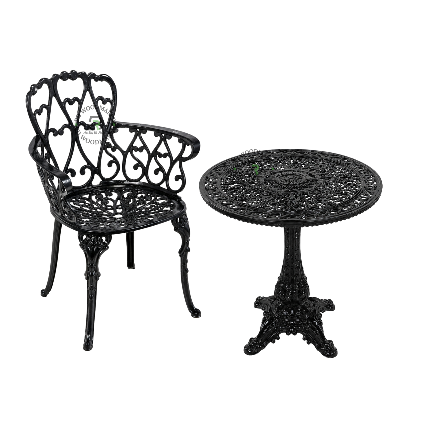 NOIR VICTORIAN METAL BISTRO SET