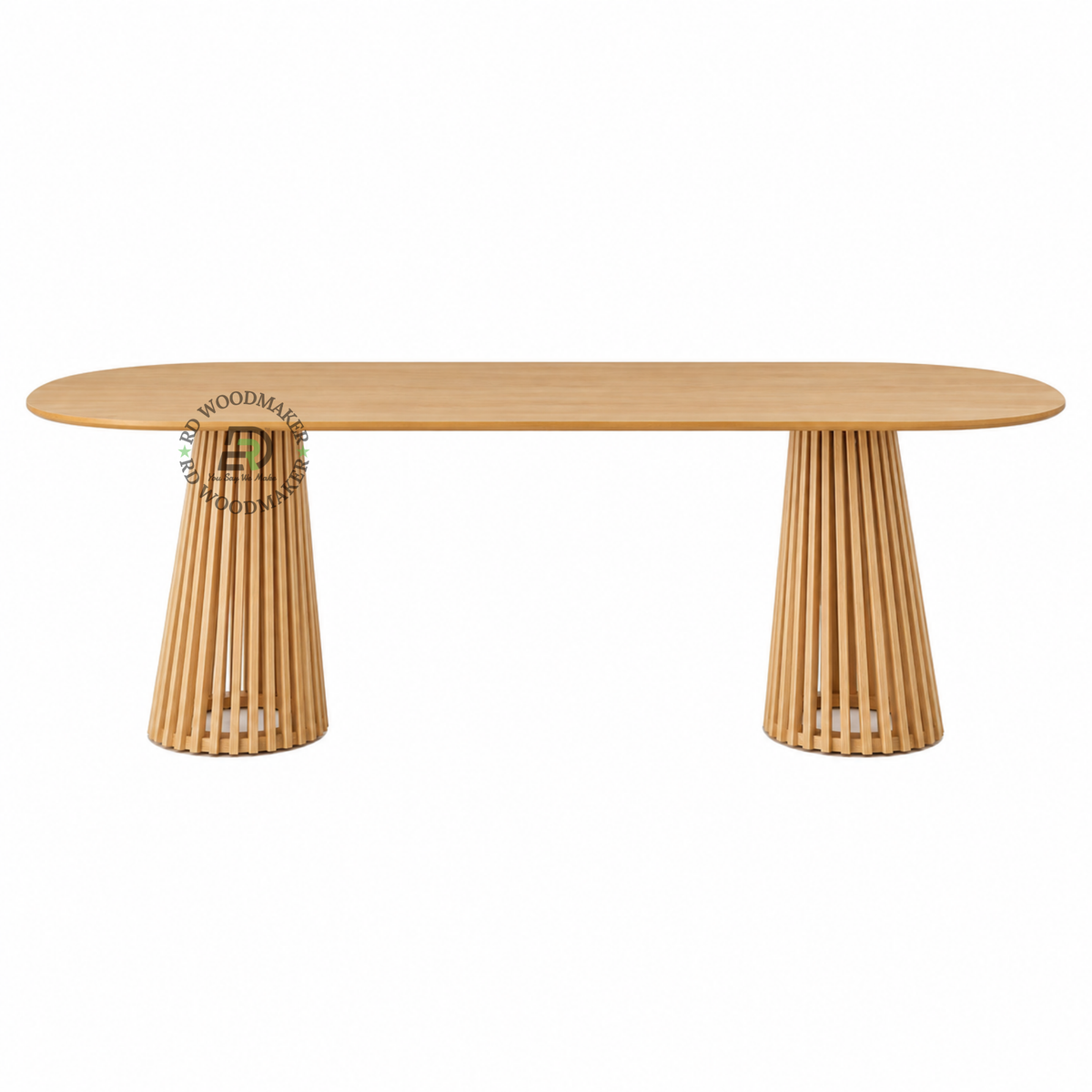 ELARA SLATTED PEDESTAL DINING TABLE