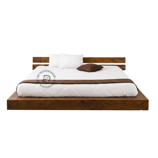 MODERN LOW PLATFORM SOLID WOOD BED