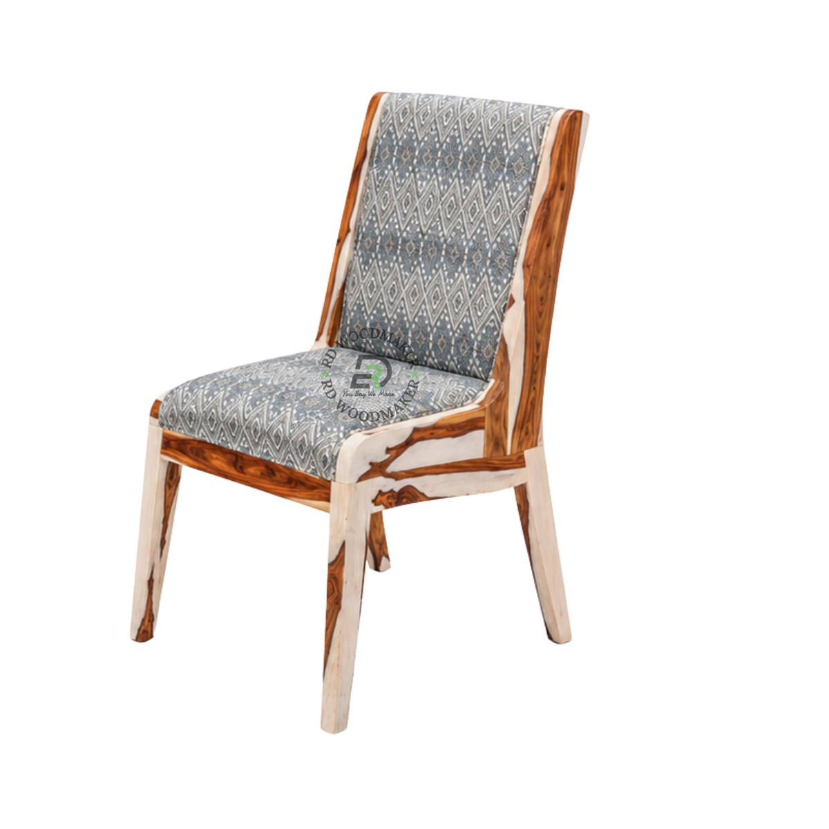 HERITAGE LIVE EDGE WOOD DINING TABLE & UPHOLSTERED CHAIR SET