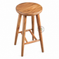 ARLO ROUND SOLID WOOD BAR STOOL