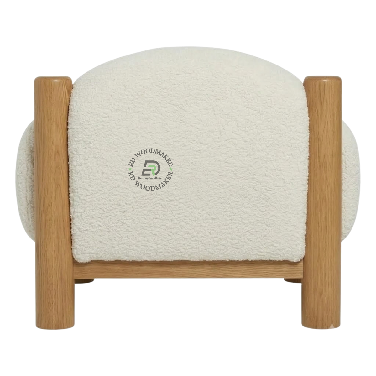 ELVIN BOUCLÉ SOLID WOOD SINGLE SOFA CHAIR