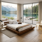 MODERN LOW PLATFORM SOLID WOOD BED