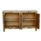 NATURAL GEOMETRIC WOODEN FOUR-DOOR SIDEBOARD