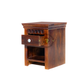 CLASSIC SOLID WOOD OPEN SHELF BEDSIDE TABLE