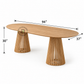 ELARA SLATTED PEDESTAL DINING TABLE