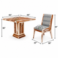 HERITAGE LIVE EDGE WOOD DINING TABLE & UPHOLSTERED CHAIR SET