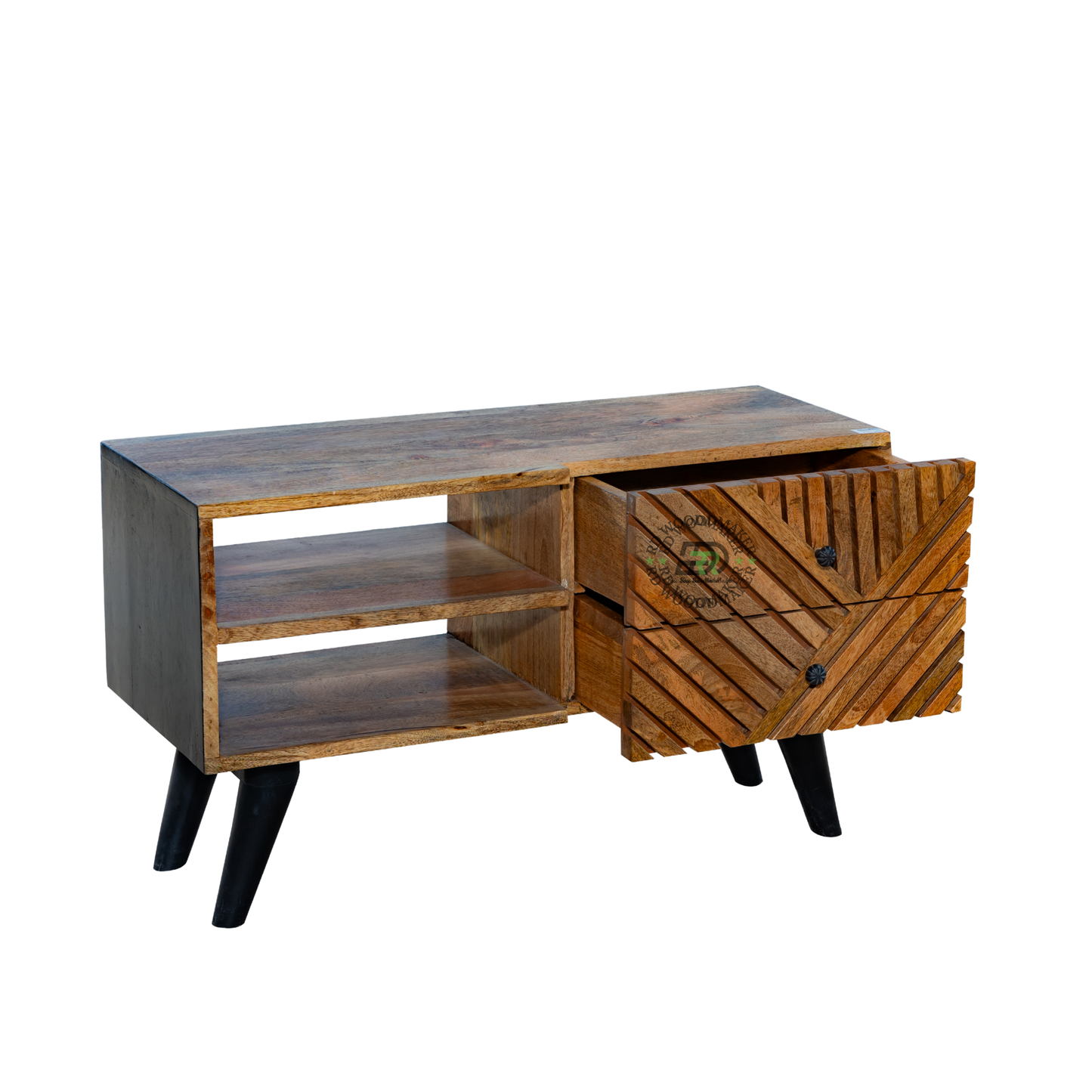 MODERN GEOMETRIC SOLID WOOD SIDEBOARD