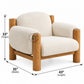 ELVIN BOUCLÉ SOLID WOOD SINGLE SOFA CHAIR