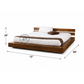 MODERN LOW PLATFORM SOLID WOOD BED