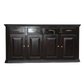 CLASSIC DARK BROWN WOODEN FOUR-DOOR SIDEBOARD