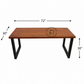 LARGE RECTANGULAR WOODEN DINING TABLE WITH BLACK U-FRAME METAL LEGS