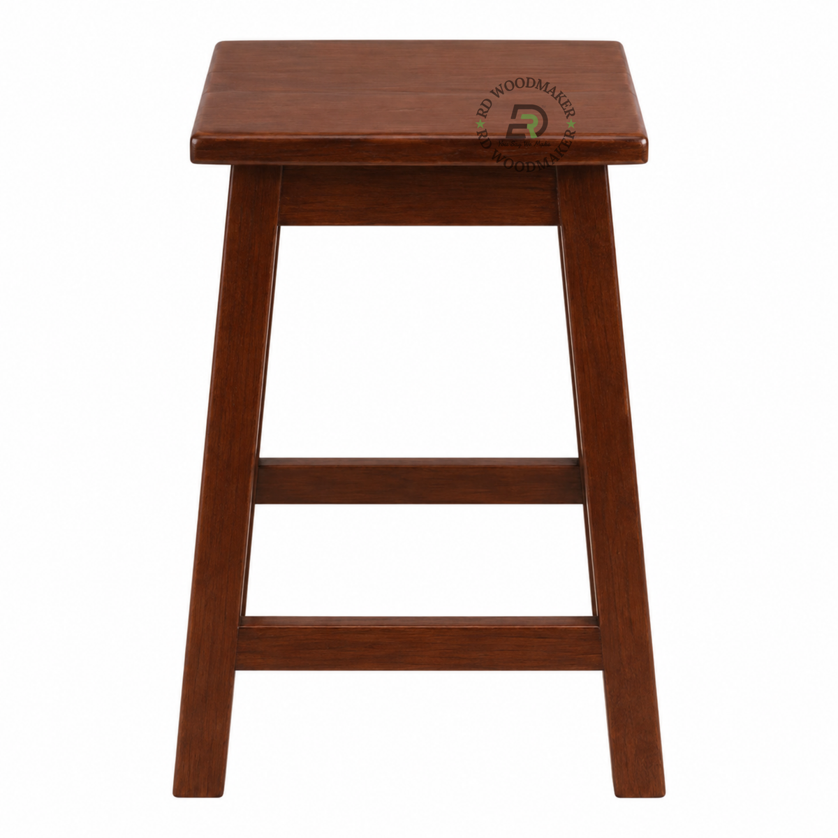 RIVEN SQUARE SOLID WOOD BAR STOOL