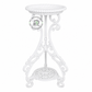 ORNATE WHITE METAL PEDESTAL PLANT & DISPLAY STAND