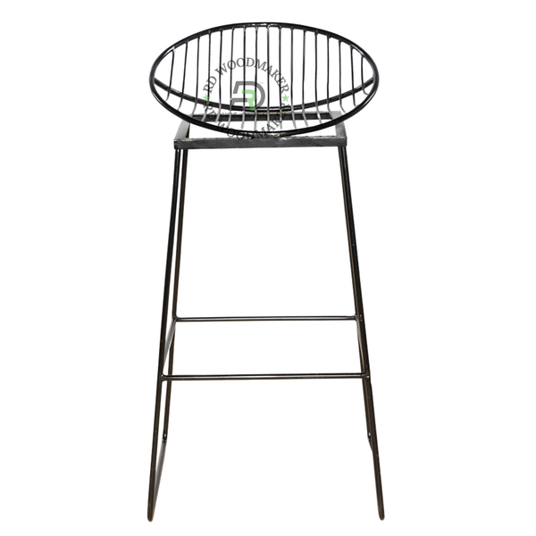 PREMIUM MODERN WIRE BASKET BAR STOOL WITH BLACK METAL FRAME