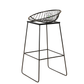 PREMIUM MODERN WIRE BASKET BAR STOOL WITH BLACK METAL FRAME
