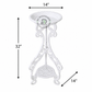 ORNATE WHITE METAL PEDESTAL PLANT & DISPLAY STAND