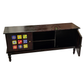 HANDCRAFTED TILE INLAY WOODEN MEDIA SIDEBOARD