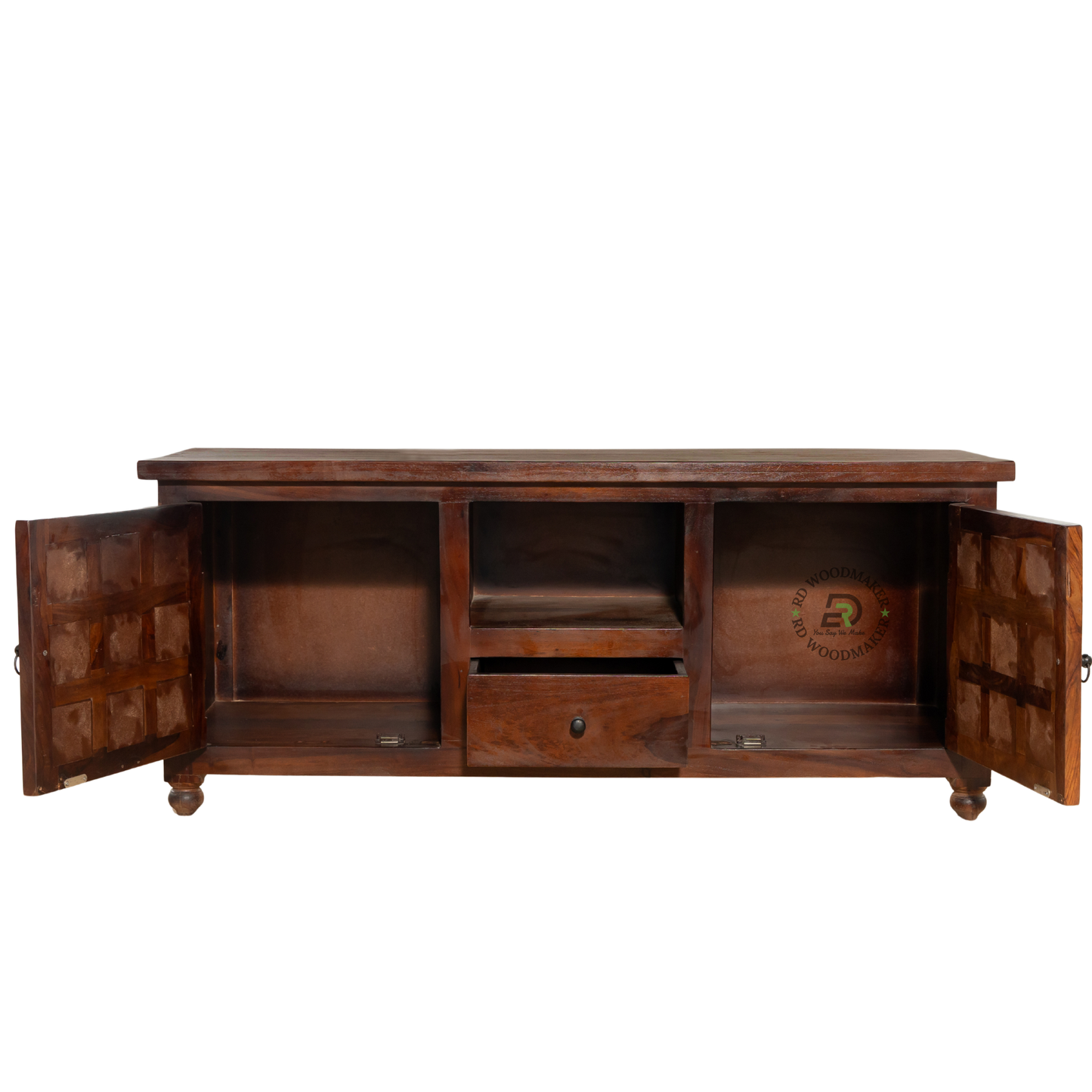 HANDCRAFTED CERAMIC TILE SOLID WOOD SIDEBOARD