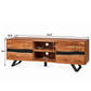 VAREN SOLID WOOD & BLACK ACCENT TV UNIT