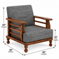 RIVAA CLASSIC SOLID WOOD SINGLE SOFA CHAIR