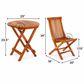 TRAVELER FOLDING WOODEN TABLE & CHAIR SET