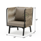 METAL ROPE WOVEN LOUNGE CHAIR WITH CUSHIONS