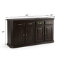 CLASSIC DARK BROWN WOODEN FOUR-DOOR SIDEBOARD