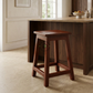 RIVEN SQUARE SOLID WOOD BAR STOOL