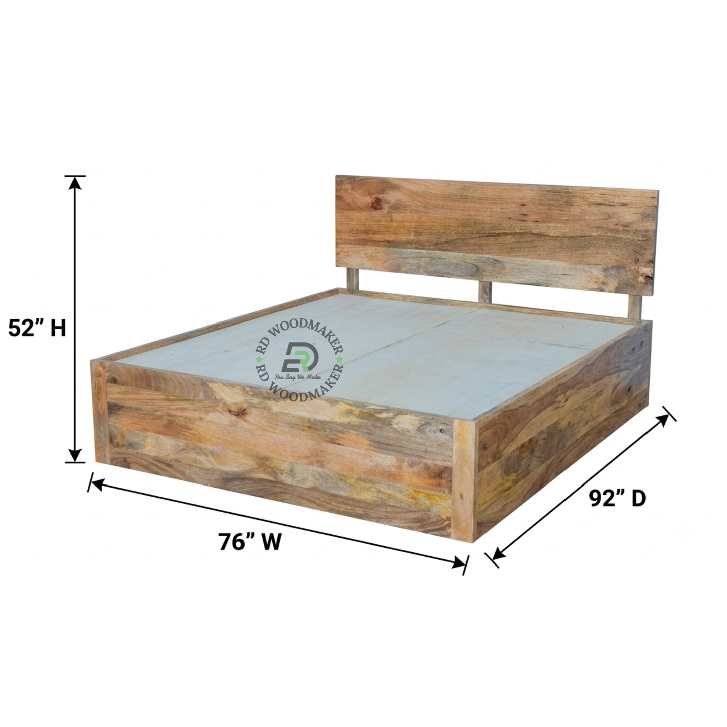 MINIMALIST SOLID WOOD PLATFORM BED