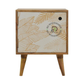 NORDIC PRINTED SOLID WOOD BEDSIDE TABLE